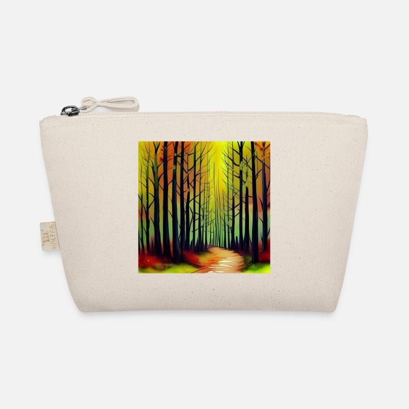 Sonnenuntergang Aquarell Wald Bio-Täschchen