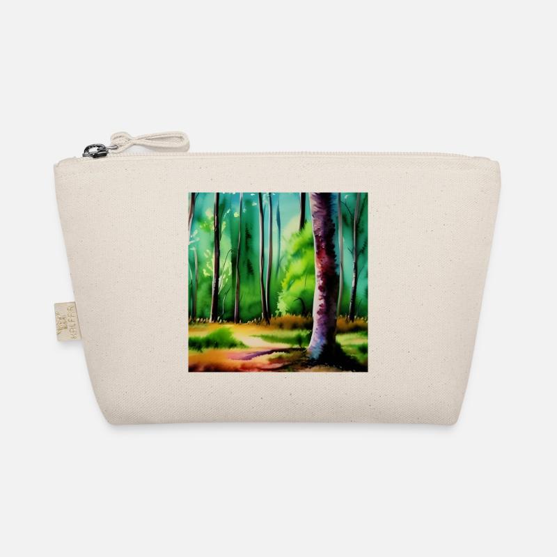 An image of trees watercolor Organic Pouch
