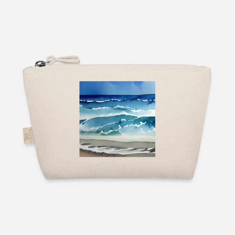 Ocean watercolor art Organic Pouch