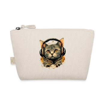 Katze und Musik - Bio-Täschchen - Natur - Vorne