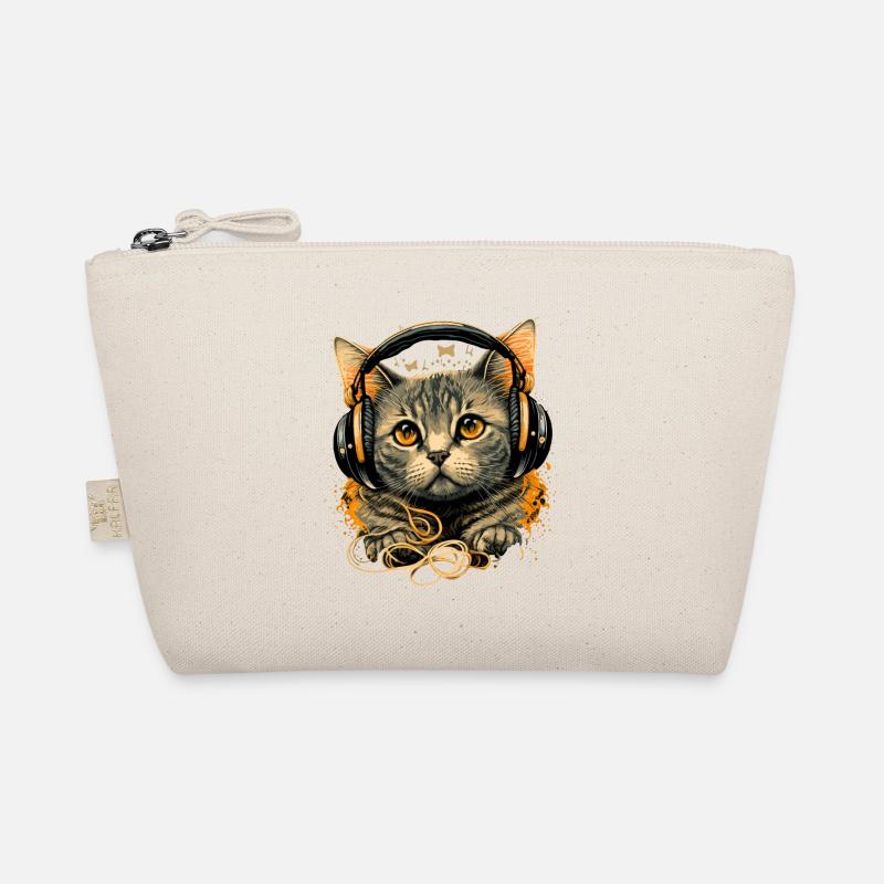 Cat and Music Organic Pouch