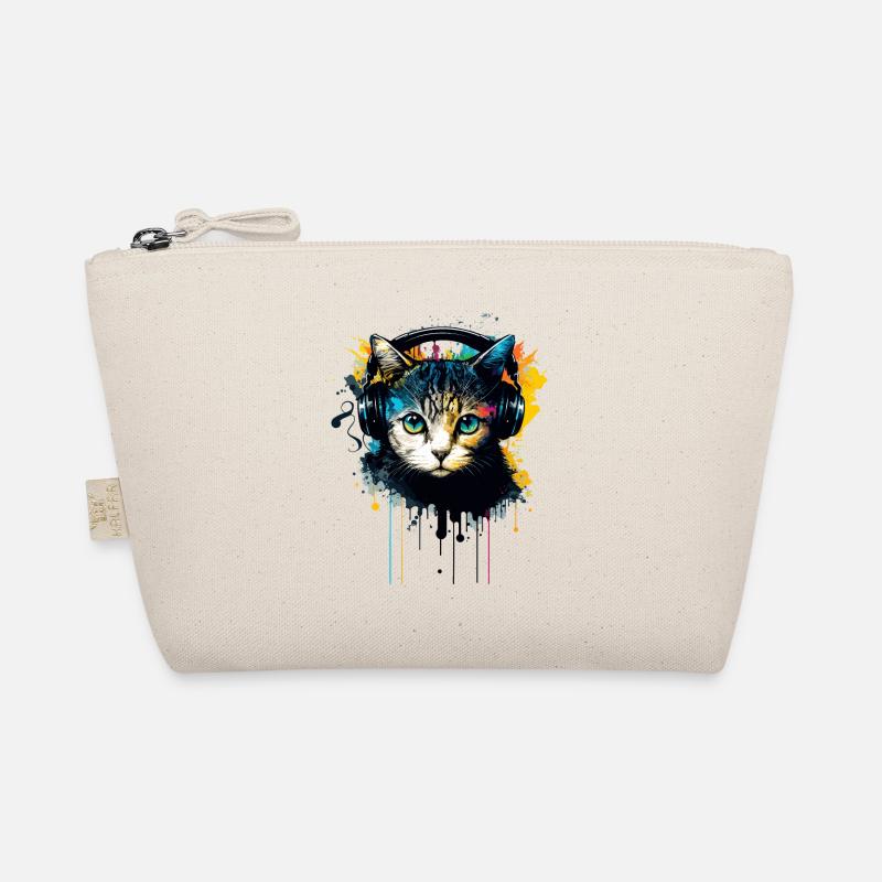 Cat and Music Organic Pouch