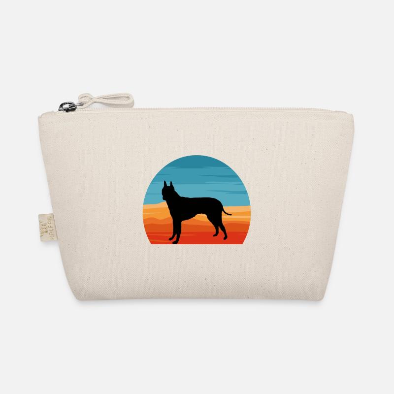 Français White Terrier Dog Silhouette Retro Sunset Trousse biologique