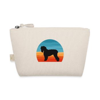 Noir Terrier Russe Chien Silhouette Rétro Coucher de Soleil - Trousse biologique - nature - Devant