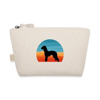 Bedlington Terrier Dog Silhouette Rétro Coucher de soleil - Trousse biologique - nature - Devant