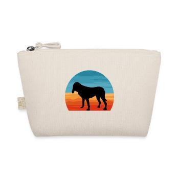 Bluetick Coonhound Dog Silhouette Retro Sunset - Organic Pouch - nature - Front
