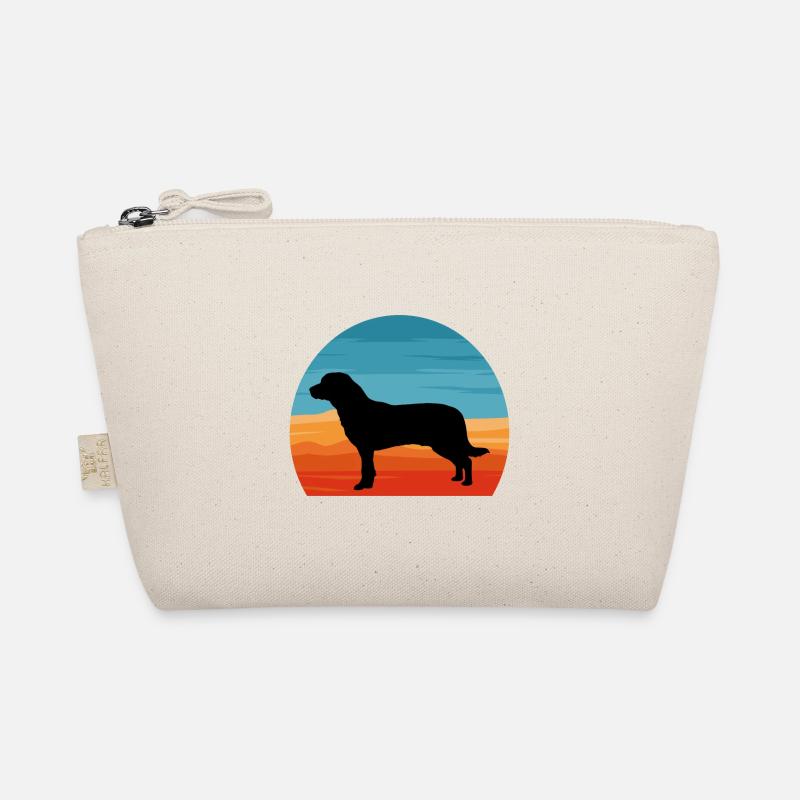 Entlebucher Mountain Dog Silhouette Retro Sunset Organic Pouch