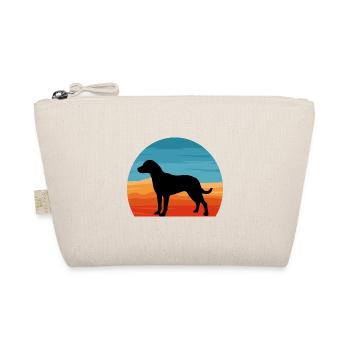 Uruguayan Cimarron Dog Silhouette Retro Sunset - Organic Pouch - nature - Front