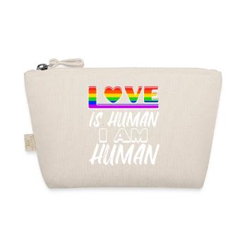 Human Rights Lgbt Love Heart Statement Homo - Organic Pouch - nature - Front