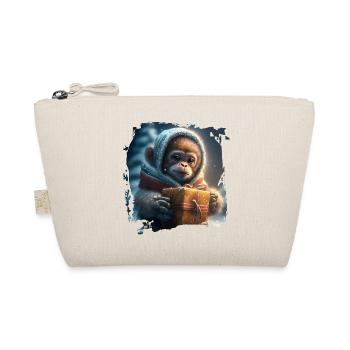 Winterlicher Orangutan Geschenk - Bio-Täschchen - Natur - Vorne