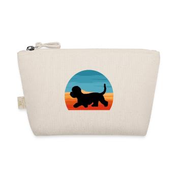 Dandie Dinmont Terrier Dog Silhouette Retro Sunset - Organic Pouch - nature - Front