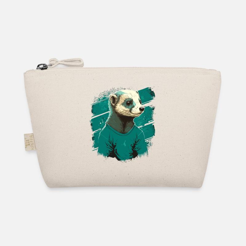 Frettchen mit Hemd Bio-Täschchen