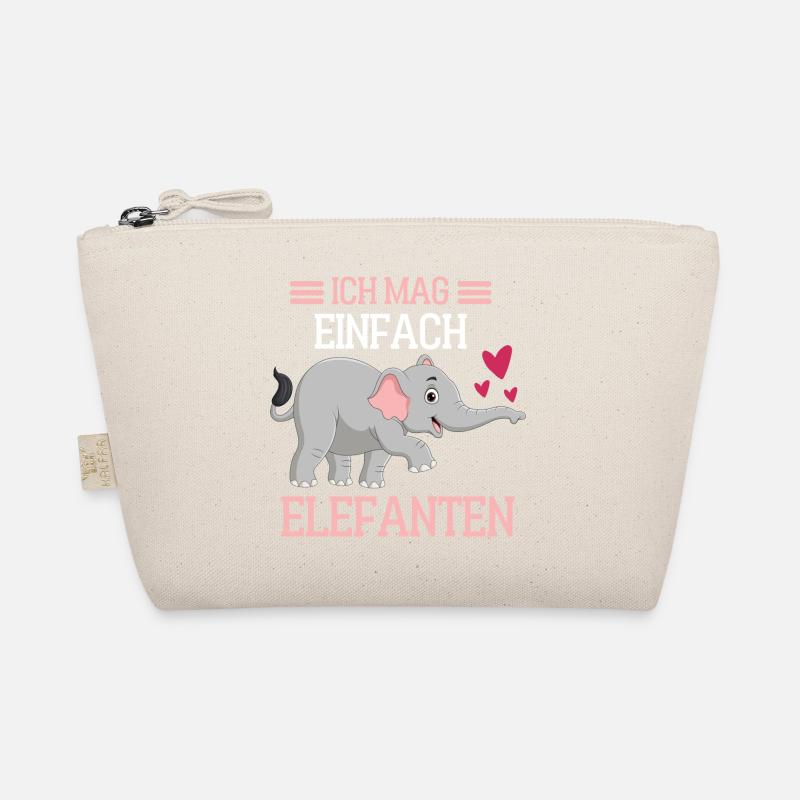 Ich mag einfach Elefanten Zootier Geschenk Elefant Bio-Täschchen
