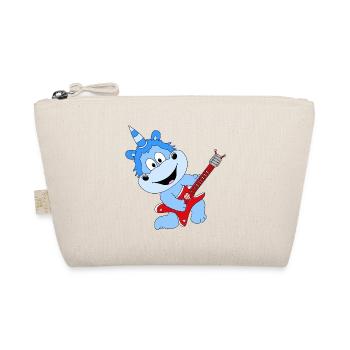 GITARRE - MUSIK - LIEBE - EINHORN - KIND - BABY - Bio-Täschchen - Natur - Vorne