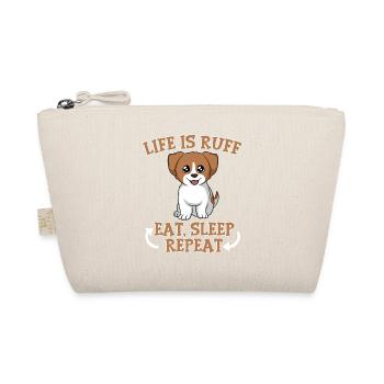Animal Dog Design For Paw Owners Life Is Ruff Eat - Bio-Täschchen - Natur - Vorne