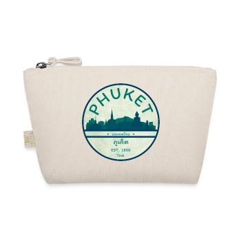 Phuket Skyline Vintage Badge - Organic Pouch - nature - Front