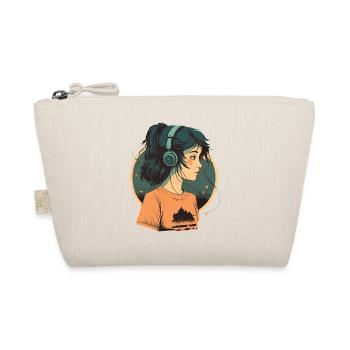Cute Anime Girl - Organic Pouch - nature - Front