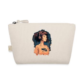 Girl Listening to Low Fidelity Music - Organic Pouch - nature - Front