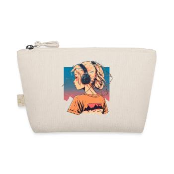 Vaporwave Anime Girl - Organic Pouch - nature - Front