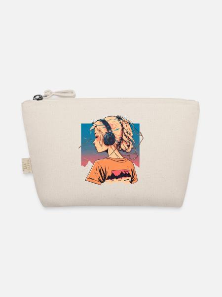 Vaporwave Anime Girl - Trousse biologique - nature - Devant