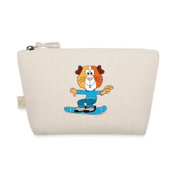 MEERSCHWEINCHEN - SNOWBOARD - SPORT - TIER - KIND - Bio-Täschchen - Natur - Vorne