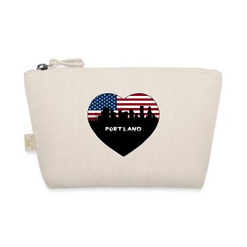 Portland Oregon USA Flagge Skyline Reise Souvenir - Bio-Täschchen - Natur - Vorne