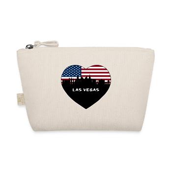 Las Vegas Nevada USA Flagge Skyline Reise Souvenir - Bio-Täschchen - Natur - Vorne