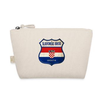 Slavonski Brod Croatia flag crest design - Organic Pouch - nature - Front