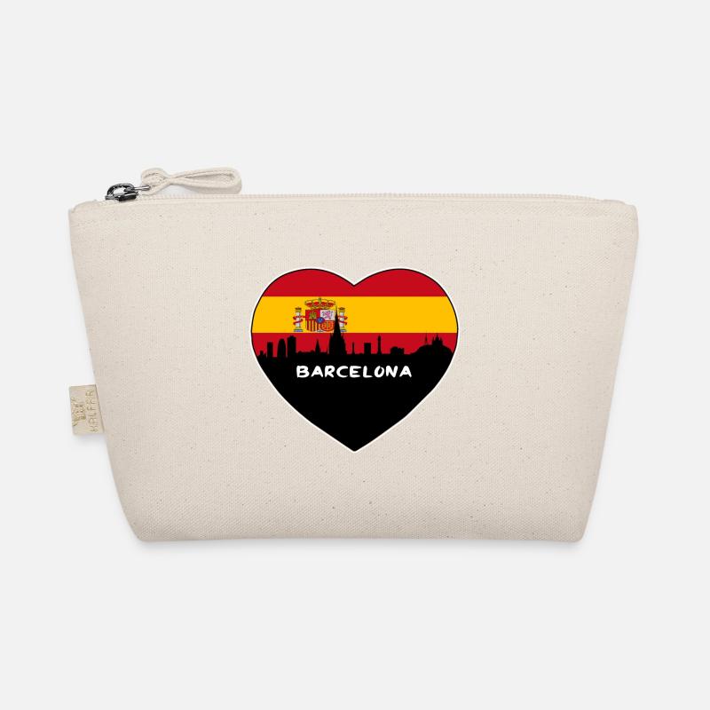 Barcelone Espagne Flag Skyline Souvenir de voyage Trousse biologique
