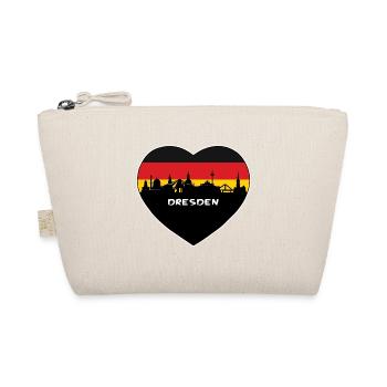 Dresden Germany Flag Skyline Travel Souvenir - Organic Pouch - nature - Front