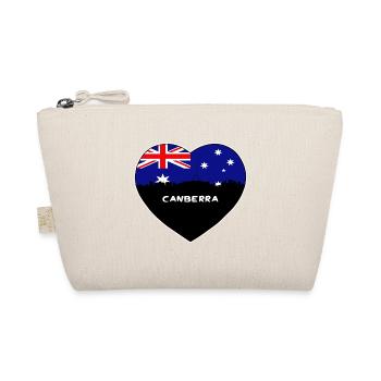 Canberra Australia Flag Skyline Travel Souvenir - Organic Pouch - nature - Front