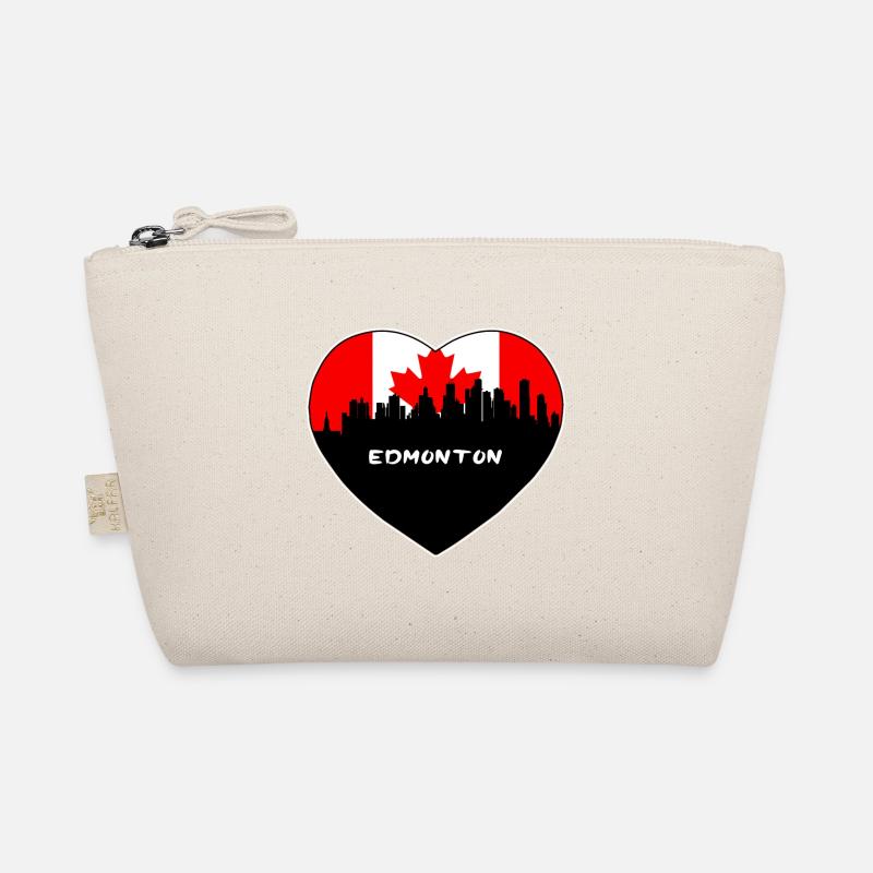 Edmonton Kanada Flagge Skyline Reise Souvenir - Bio-Täschchen - Natur