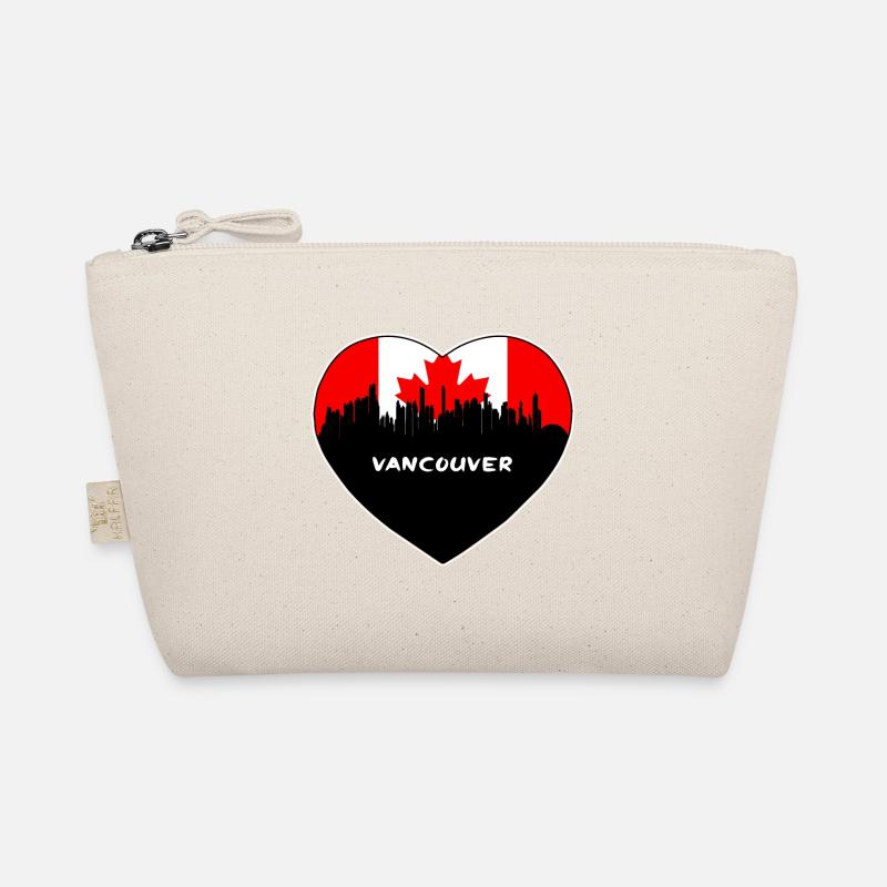 Souvenir de voyage Skyline du drapeau du Canada de Vancouver Trousse biologique