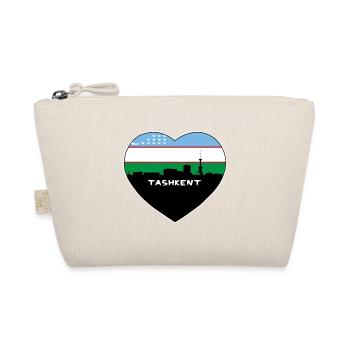 Tashkent Uzbekistan Flag Skyline Travel Souvenir - Organic Pouch - nature - Front