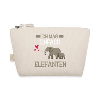 Tierliebhaber Zoo Tier Geschenk Lustiges Elefant - Bio-Täschchen - Natur - Vorne