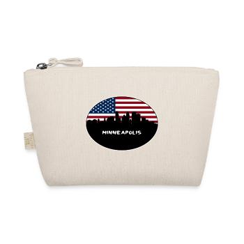Minneapolis Minnesota USA Flagge Skyline Reisen Souv - Bio-Täschchen - Natur - Vorne