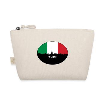 Turin Italien Flagge Skyline Reise Souvenir - Bio-Täschchen - Natur - Vorne