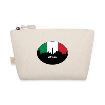 Genua Italien Flagge Skyline Reise Souvenir - Bio-Täschchen - Natur - Vorne