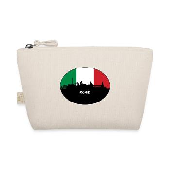 Rom Italien Flagge Skyline Reise Souvenir - Bio-Täschchen - Natur - Vorne