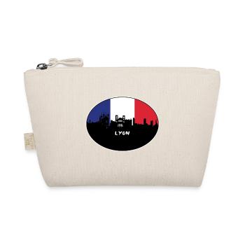 Lyon Frankreich Flagge Skyline Reise Souvenir - Bio-Täschchen - Natur - Vorne