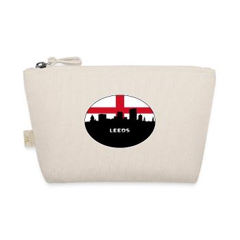 Leeds England Flagge Skyline Reise Souvenir - Bio-Täschchen - Natur - Vorne