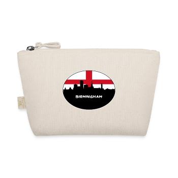 Birmingham England Flag Skyline Travel Souvenir - Organic Pouch - nature - Front