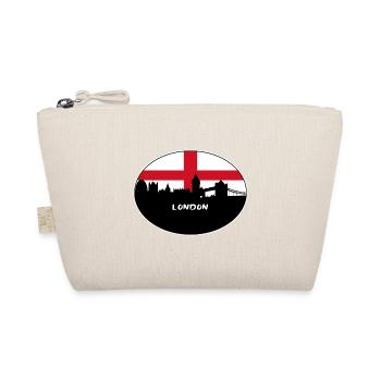 London England Flagge Skyline Reisesouvenir - Bio-Täschchen - Natur - Vorne