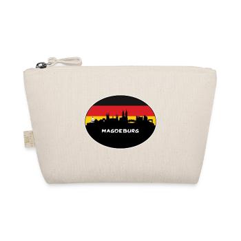 Magdeburg Deutschland Flagge Skyline Silhouette Reisen - Bio-Täschchen - Natur - Vorne