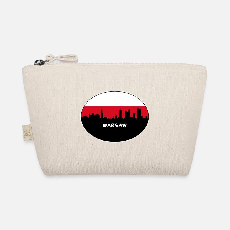 Varsovie Pologne Flag Skyline Silhouette Voyage Trousse biologique