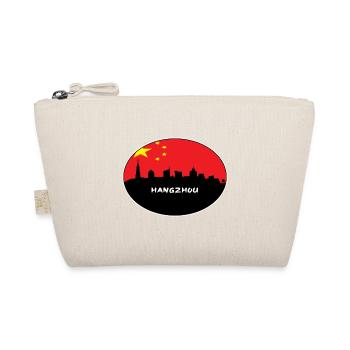 Hangzhou Chine Drapeau Skyline Silhouette Travel - Trousse biologique - nature - Devant