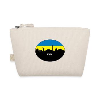 Kiew-Ukraine-Flaggen-Skyline-Schattenbild-Reise - Bio-Täschchen - Natur - Vorne