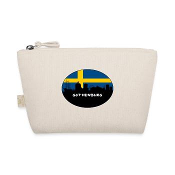 Göteborg Schweden Flagge Skyline Silhouette Reisen - Bio-Täschchen - Natur - Vorne