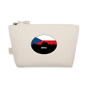 Brno Czechia Flag Skyline Silhouette Travel - Organic Pouch - nature - Front