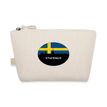 Stockholm-Schweden-Flaggen-Skyline-Schattenbild-Reise - Bio-Täschchen - Natur - Vorne